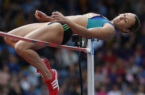 Bolt's winning time of 9.81 seconds was his slowest at the olympics, but a season's best and the second fastest of the year behind gatlin. Jessica Ennis clears the bar on her way to winning the ...