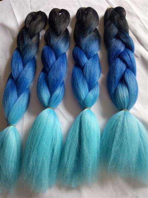 With styles that provide smoothness. Free Shipping 5pcs/LOT 3Tone Blue Ombre Box Braiding Hair ...
