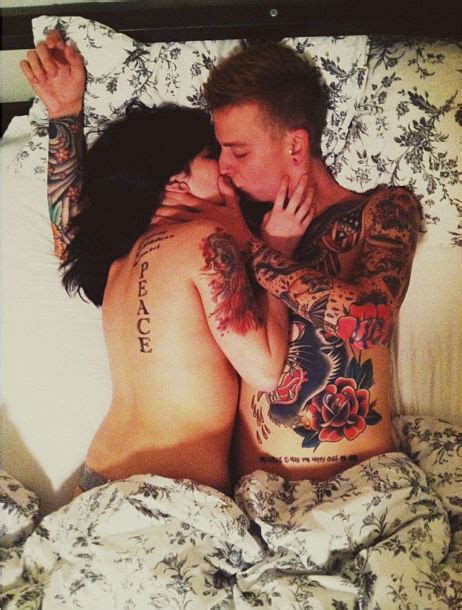 Today, however, ink has replaced metal and many couples are opting for one of the 50+ best tattoo ideas to mark their devotion. tattooed couple on Tumblr