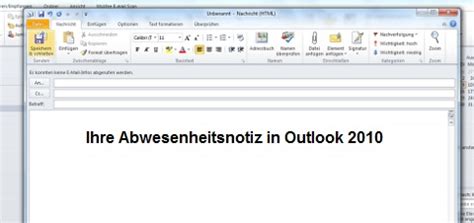 Outlook für microsoft 365 outlook 2019 outlook 2016 office business outlook 2013 outlook 2010 outlook 2007 mehr. Abwesenheitsnotiz in Outlook 2010 erstellen? Kein Problem!