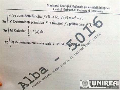 Tehnologic de monea mihai, editura paralela 45. Subiecte Matematica, simulare Bacalaureat 2016 clasa a XII a