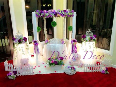 Adelia faiha majlis berendoi aqiqah. Pelamin Cradle for majlis buaian berendoi, cukur jambul ...