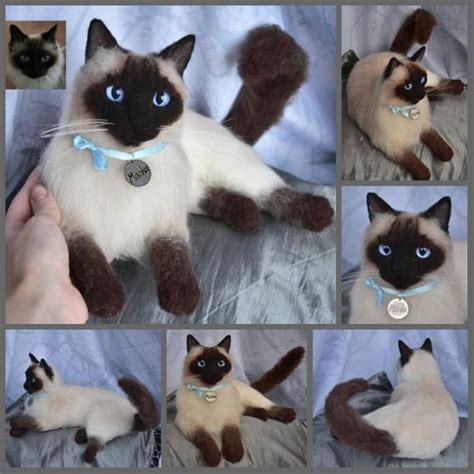 However, depending on if you get a cat with history prior to you owning it, this may be siamese cats continuously crave attention, so you should keep in mind that these animals will not be acting appropriately if you are gone for most of the day. Needle Felted Siamese cat Sculpture Memory Pet Portrait ...