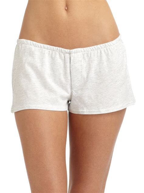 Maybe try the thinx period undies in black? Lyst - Donna Karan Pajama Shorts in White