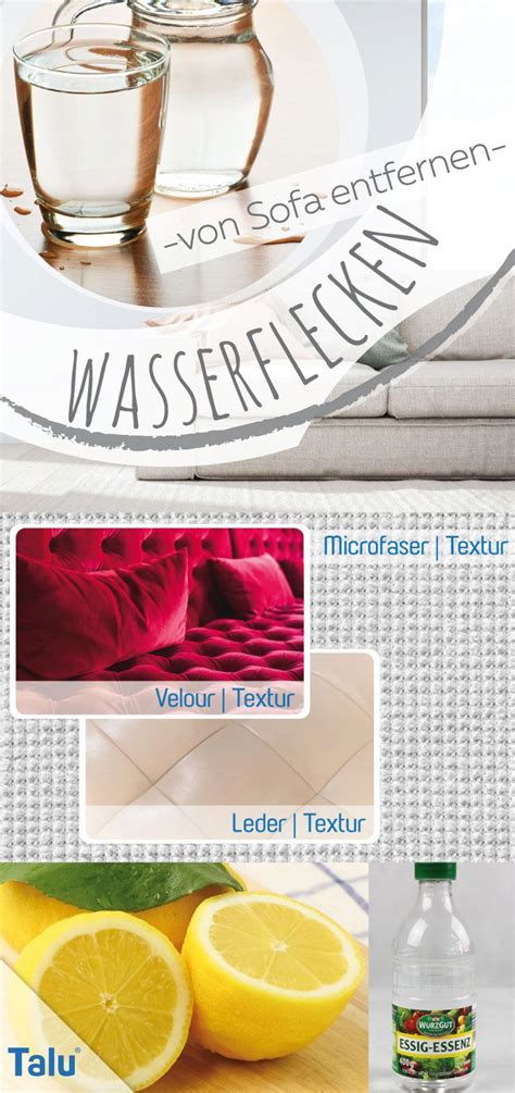 Behandeln sie mit essigsäure das leder an der betroffenen stelle und tupfen sie mit wasser nach. Wasserflecken von Sofa entfernen - Microfaser, Polster ...