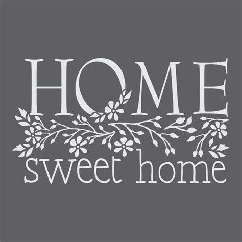 Every day had a different prompt and we. Home Sweet Home Floral Wall Stencil in 2021 | Stencil ...