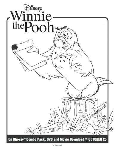 The owl raises one eyebrow in an inquisitive manner and seems to. Winnie the Pooh: Printable Owl Coloring Page (With images ...