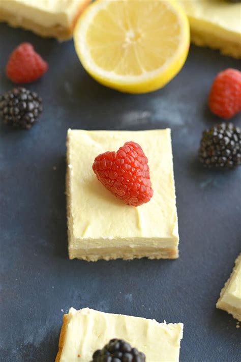 Tastes just like lemon meringue pie filling. Skinny Greek Yogurt Lemon Bars {GF, Low Calorie} - Skinny ...