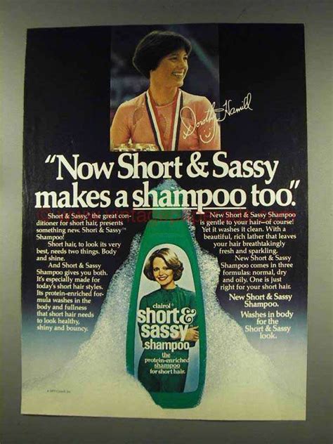 Are you planning a style transformation for your hair that makes you look sassy and confident? 1977 Clairol Short & Sassy Shampoo Ad - Dorothy Hamill ...