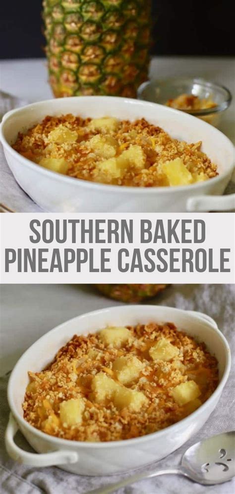 Bake for 10 minutes in 350 degree oven. Baked Pineapple Casserole Recipe | gritsandpinecones.com ...