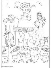 Here you see the coloring pages for the third part of the despicable me animated movie. Despicable Me 3 Coloring Pages (21 Free Pictures)