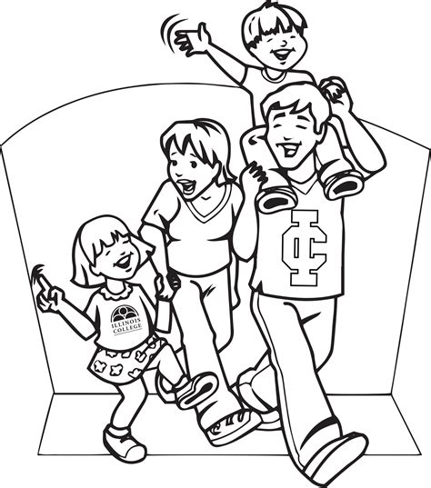 The flag coloring page needs brown, yellow, green, blue and red color crayons. Illinois College Coloring Pages | Illinois College