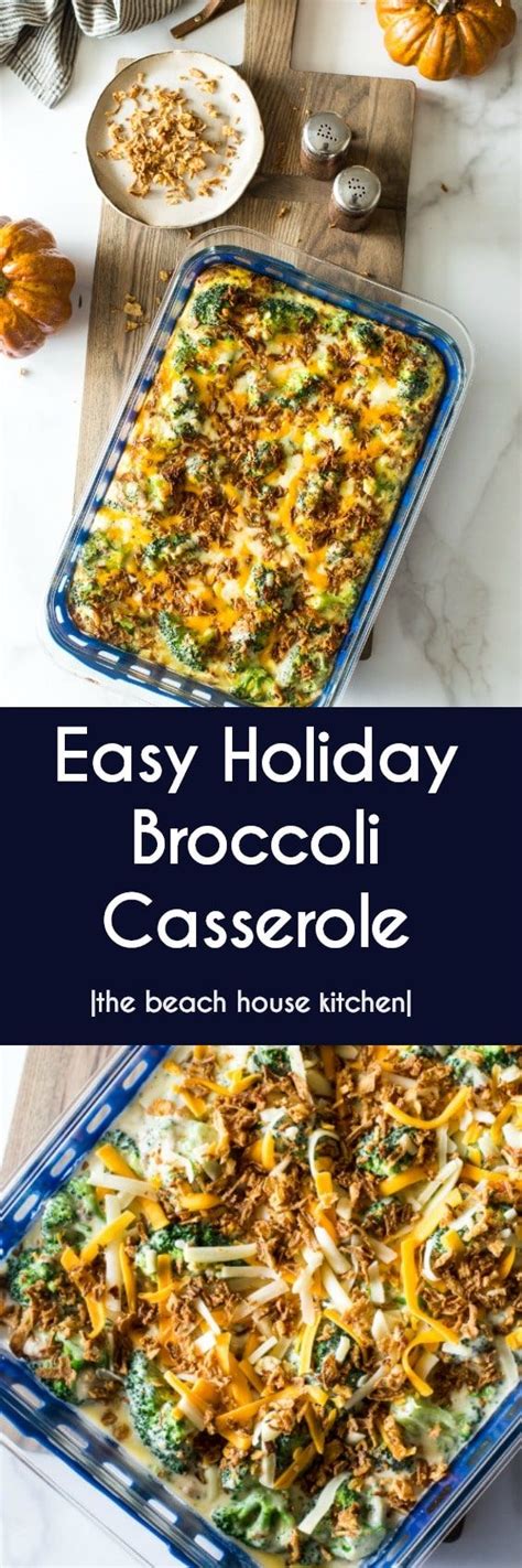 For a savory, slow cooker vegetable casserole recipe, try this combination of beans, polenta, radicchio, and spinach. Easy Holiday Broccoli Casserole | Recipe (With images) | Vegetable side dishes recipes, Broccoli ...