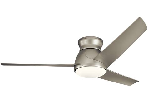 Shop menards ceiling fans hugger style at bellacor. Kichler 310160 Nickel Eris 60" 3 Blade Hugger Indoor ...