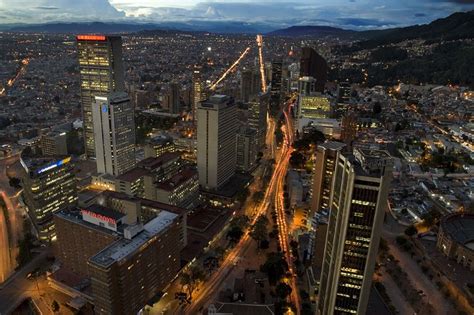 Bogota colombia skyline with color buildings, blue sky and reflections. Pin on Place we will visit soon