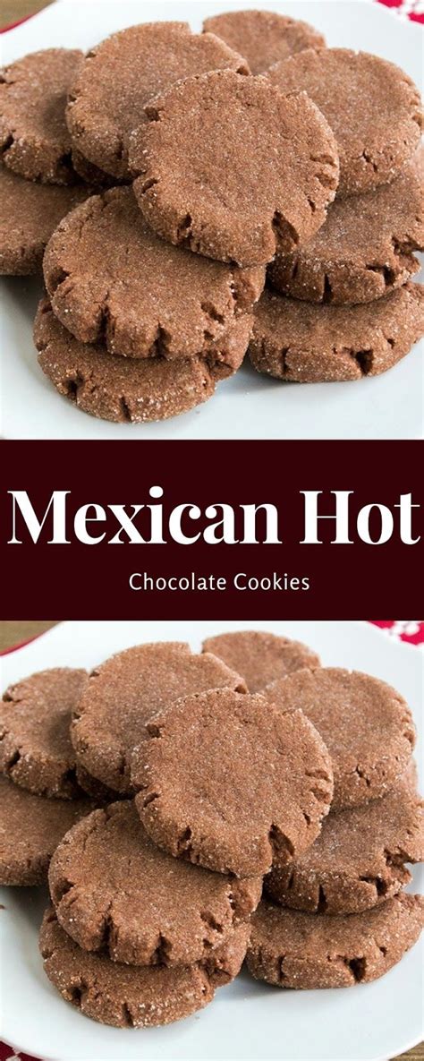 Meanwhile, in a microwave, melt chocolate chips and shortening. Mexican Hot Chocolate Cookies | Mexican hot chocolate ...
