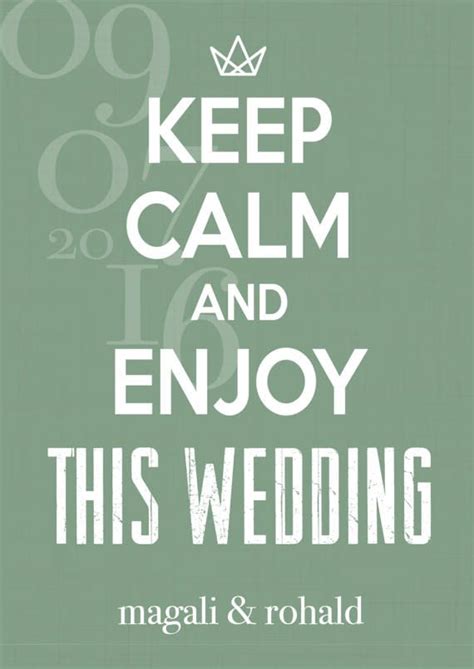 So the government came up with the idea of producing the keep calm and carry on motivational poster to help raise public morale. Affiche de Mariage - Bienvenue - Keep Calm - Personnalisable | Affiches de mariage, Affiche ...