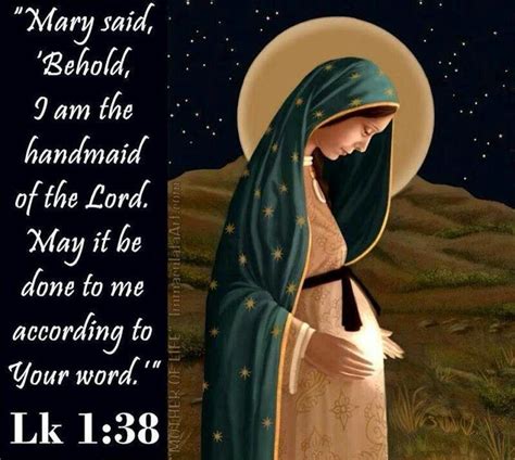 Maybe you would like to learn more about one of these? Image result for luke 1:38 | Blessed mother mary, Mother ...