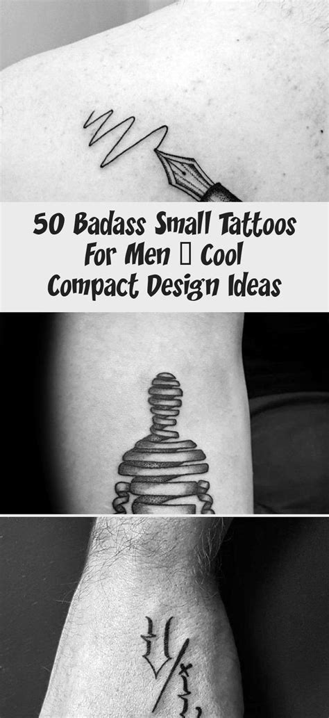 So, for those looking to make a statement to the world about their love, here are 20 small but thoughtful couple tattoos. 50 Badass Small Tattoos For Men - Cool Compact Design ...