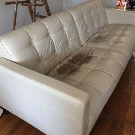 Tips buy leather couch interior designing ideas. Customer Results: Restoring a White Leather sofa - Furniture Clinic | White leather sofas ...