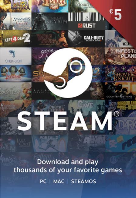 Get a steam gift card and snag that game you've been wanting to play all week! STEAM GIFT CARD KARTA PODARUNKOWA WALLET 5 EUR ...