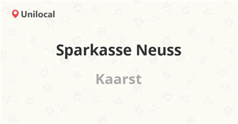 Bank contact address, telephone number, contact email, customer service, clarification, feedback, support can be found in the respective. Sparkasse Neuss - Kaarst, Kaarster Str. 41 (1 Bewertung ...