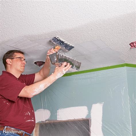 You'll probably need to skim it with a thin layer of joint compound to smooth out imperfections, then sand it. 11 Tips on How to Remove a Popcorn Ceiling Faster and Easier