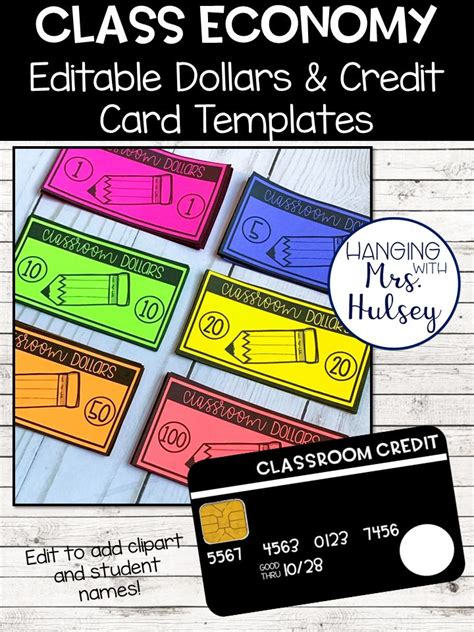 Check spelling or type a new query. Classroom Economy: Editable Dollars and Credit Card Templates | Classroom economy, Classroom ...