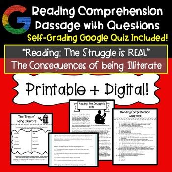 Inference questions are a tricky bunch. Reading Comprehension Passage with Questions | EOC Prep | TpT