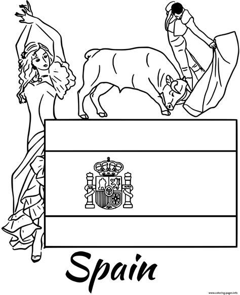 Once expanded, the first four items of the navigation menu have some associated content which may provide additional information of interest. Spain Flag Corrida Coloring Pages Printable