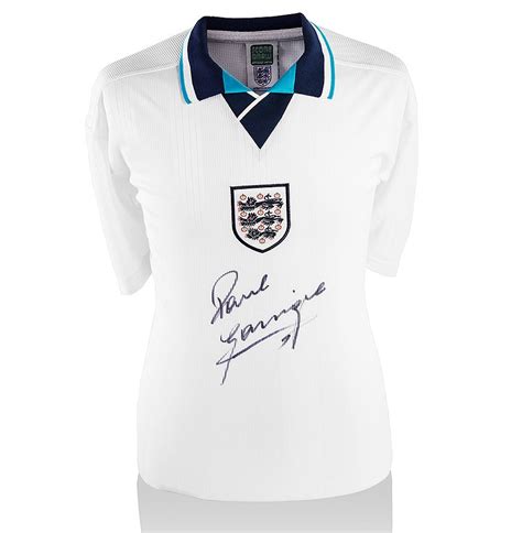 England football shirt 1995/1996 m medium home score draw euro 96. Paul Gascoigne Signed England Shirt - Euro 1996 | My ...