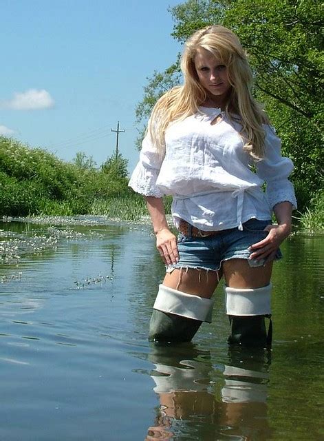Vivienne getting hot wading in the deep mud. Waders 14. - a gallery on Flickr