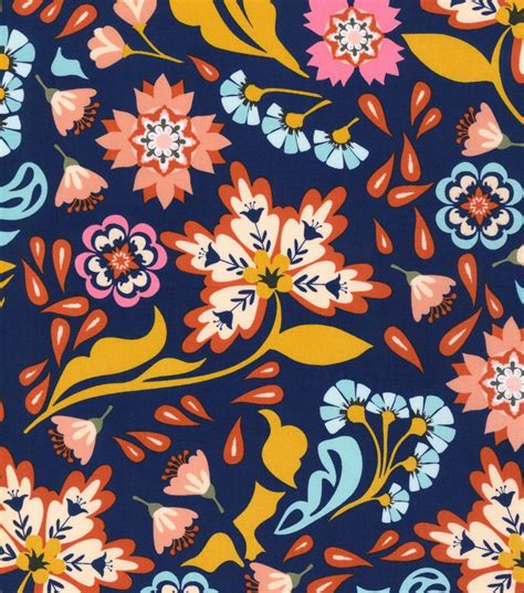 Shop floral fabric to unleash your creative side. Keepsake Calico™ Cotton Fabric-Graphic Floral | Jo-Ann