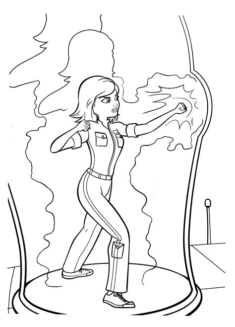 And you can freely use images for your personal blog! Coloring page - Ginormica is becoming smaller