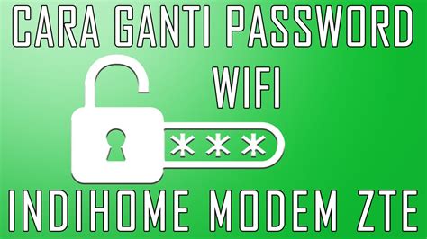 Apakah anda membutuhkan username dan password untuk modem indihome zte f609? Cara ganti Password WIFI indiHome modem ZTE - YouTube