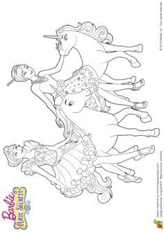 Barbie avec une grande planche à colorier. Coloriage du film Barbie et la porte secrète ...