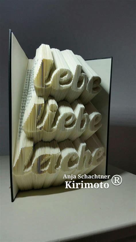 Materialien anleitungen how to creative inspirationss. Kirimoto ® lebe liebe lache | Bücher falten vorlage ...