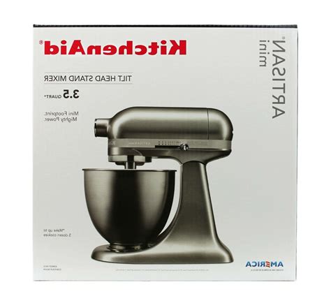 This retro mixer pops against white countertops or subway tiles. KitchenAid Artisan Mini 3.5 Qt Tilt Head Stand