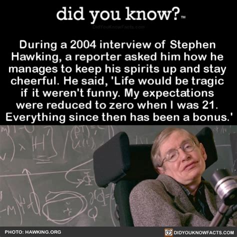 Hawking is a bbc television film about stephen hawking's early years as a phd student at cambridge university, following his search for the beginning of time, and his struggle against motor neuron disease. During a 2004 interview of Stephen Hawking, a reporter ...