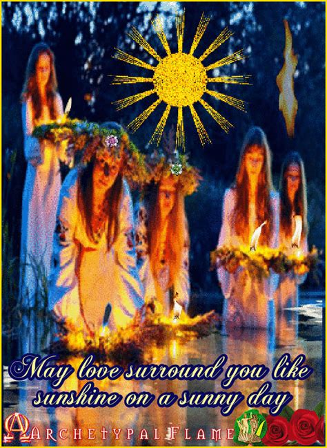 Image/gif, looped, 24 frames, 2.4 s). It is Summer Solstice.. May love surround you like sunshine on a sunny day. 🌹 🌹 🌹 🌹 Archetypal ...