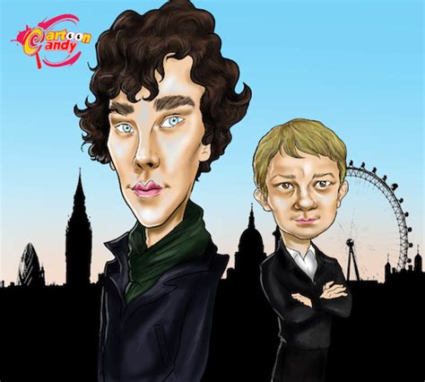 Created by mark gatiss, steven moffat. BBC Sherlock By Marycaricature | Famous People Cartoon ...
