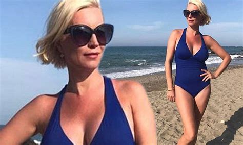 She presented the big breakfast, played roxie hart in the musical chicago both in the west end and on broadway and finished as. Denise Van Outen exhibits cleavage in plunging swimwear ...