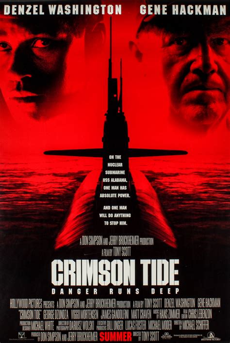 On a us nuclear missile sub, a young first officer stages a mutiny to prevent his trigger happy captain from launching his missiles before confirming his orders to do so. "Crimson Tide" 27x40 Original Movie Poster | Pristine Auction