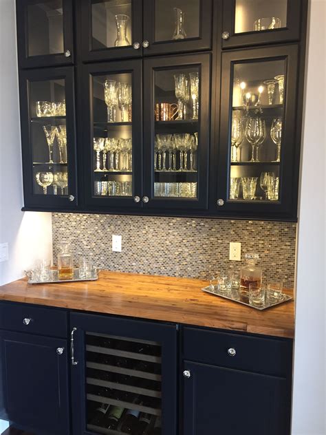 Look for a tray that blends in with the style of your home. Colorado Cherry bar top made at I Made It Workshop | Kitchen cabinets, Home decor, Liquor cabinet