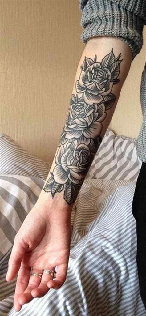 Small rose tattoo behind the ear is very good thinking about getting small tattoo designs. Tattoos for Women Half Sleeve Meaningful Roses Beautiful ...