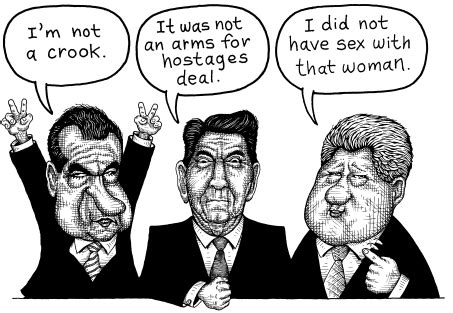 Amy davidson writes about the dangerous ways that donald trump and bill clinton have talked about the impeachment process. Bill Clinton Political Cartoon Impeachment