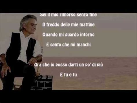 I simboli degli accordi possono essere inseriti e modificati proprio come normale testo. Mi manchi - Andrea Bocelli Testo della canzone