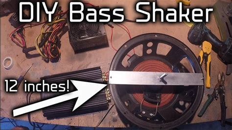 Diy 12inch bass shaker (tactile transducer) powered off a computer power supply and boosted with a cheap car amplifier! Bass shaker DIY !! - YouTube