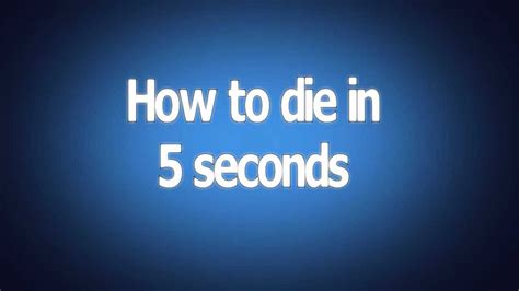Shinu is the verb meaning 'to die'. How to die in 5 seconds - YouTube