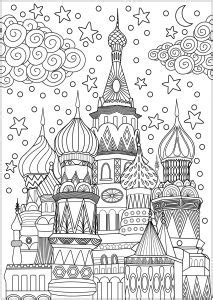 A must see for all coloring page fans. Architecture and Living - Coloring Pages for Adults